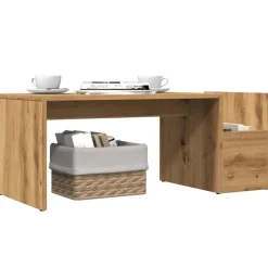vidaXL Salontafel 90x45x35 cm bewerkt hout artisan eikenkleurig