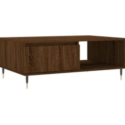 vidaXL Salontafel 90x60x35 cm bewerkt hout bruin eikenkleur