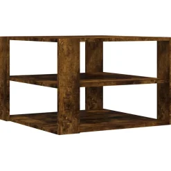 vidaXL Salontafel 58x58x40 cm bewerkt hout gerookt eikenkleurig