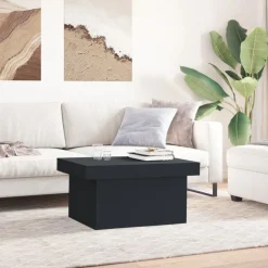 vidaXL Salontafel 80x55x40 cm bewerkt hout zwart