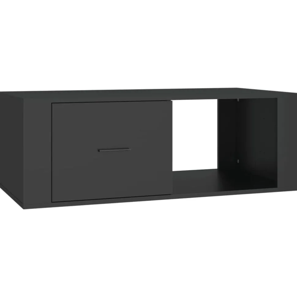 vidaXL Salontafel 100x50,5x35 cm bewerkt hout zwart