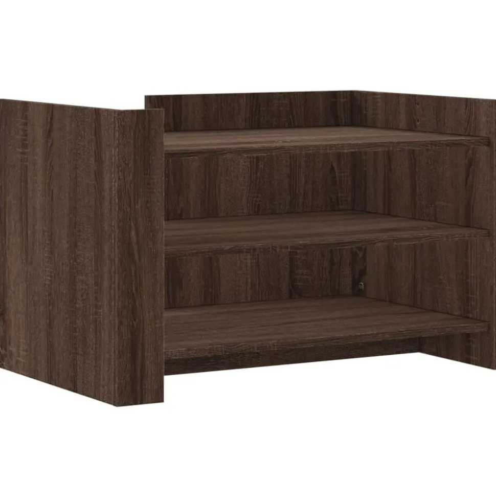vidaXL Salontafel 80x50x50 cm bewerkt hout bruin eikenkleur