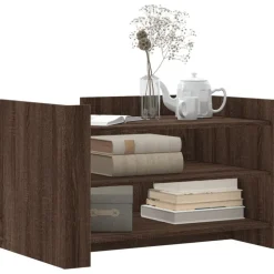 vidaXL Salontafel 80x50x50 cm bewerkt hout bruin eikenkleur