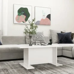 vidaXL Salontafel 103,5x60x40 cm bewerkt hout wit