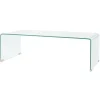 vidaXL Salontafel 98x45x30 cm gehard glas transparant