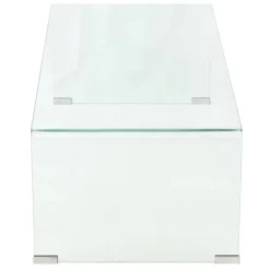 vidaXL Salontafel 98x45x30 cm gehard glas transparant
