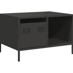 vidaXL Salontafel 68,5x50x43,5 cm koudgewalst staal zwart