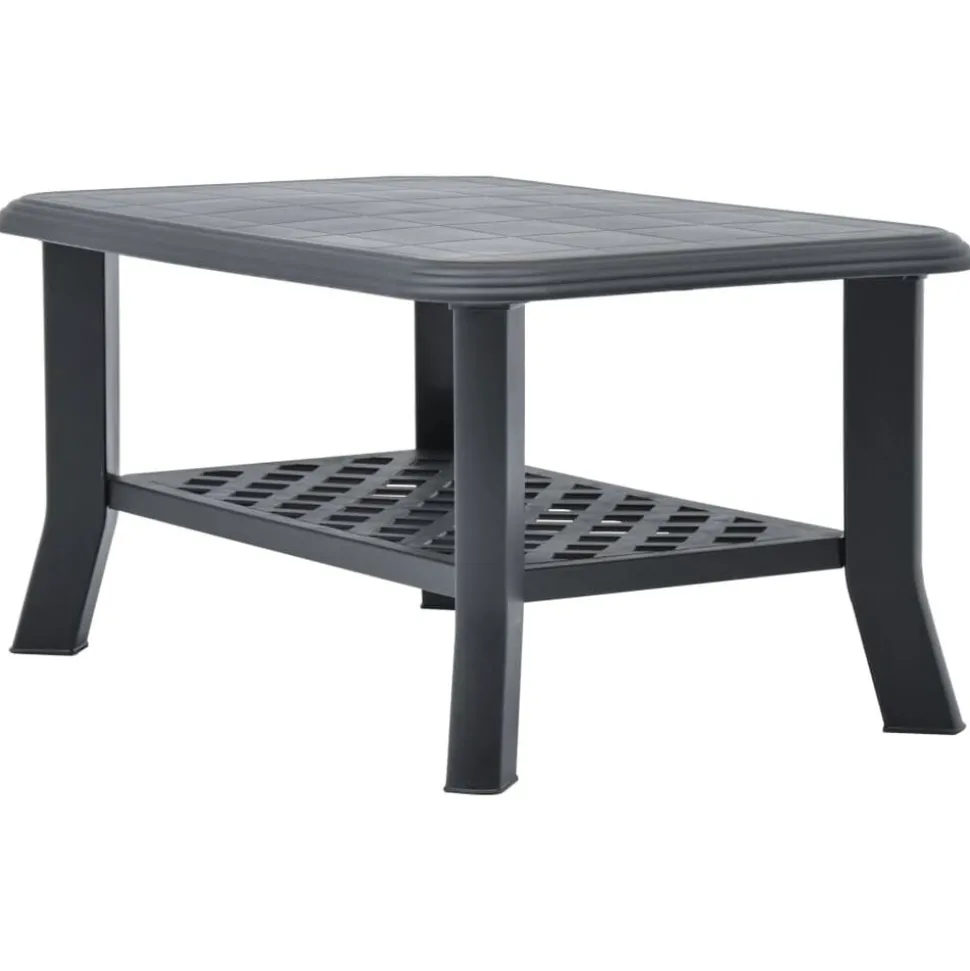 vidaXL Salontafel 90x60x46 cm kunststof antraciet