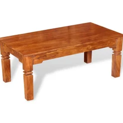 vidaXL Salontafel 110x60x45 cm massief hout