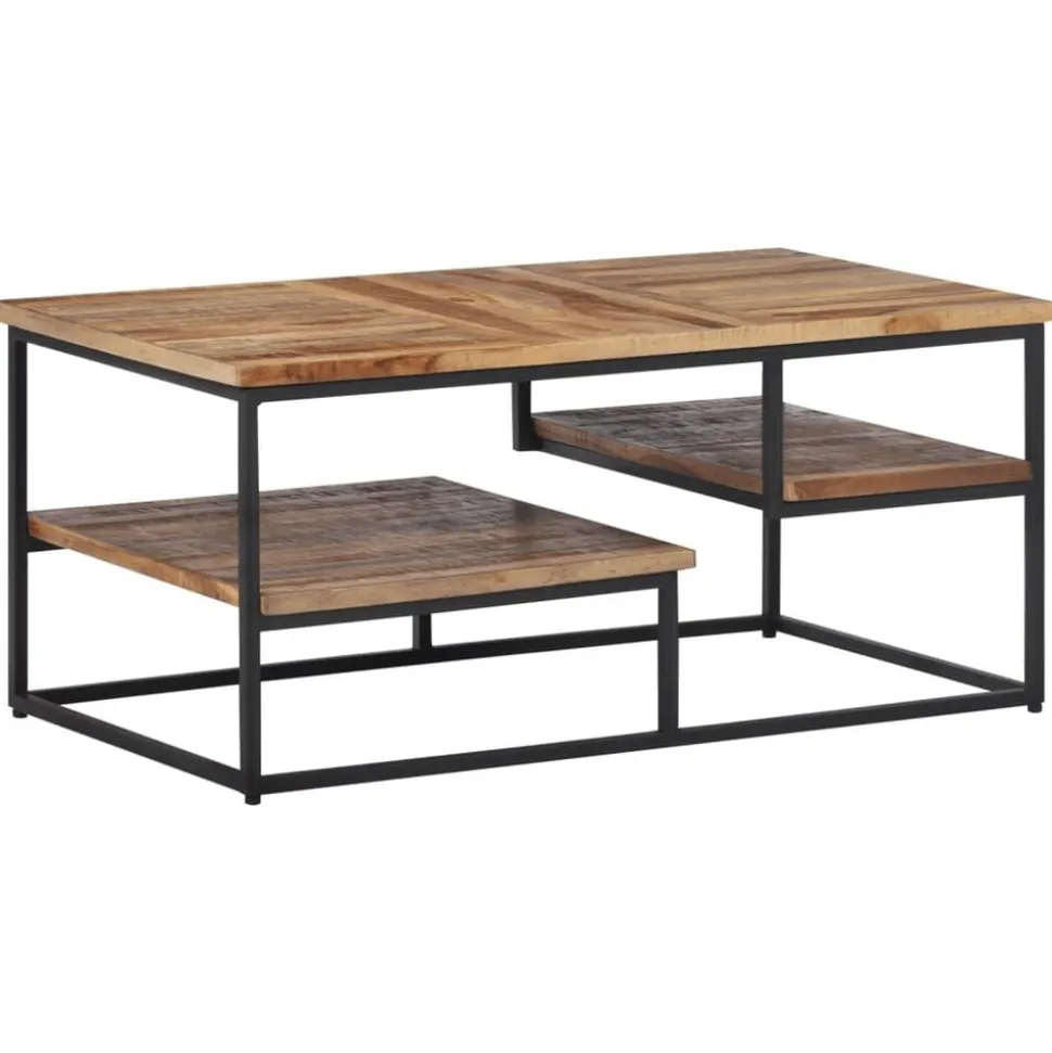 vidaXL Salontafel 90x50x39 cm massief gerecycled teakhout