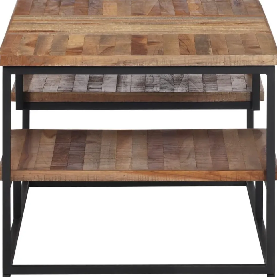 vidaXL Salontafel 90x50x39 cm massief gerecycled teakhout