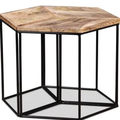 vidaXL Salontafel 56x48x40 cm massief mangohout