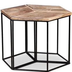 vidaXL Salontafel 56x48x40 cm massief mangohout