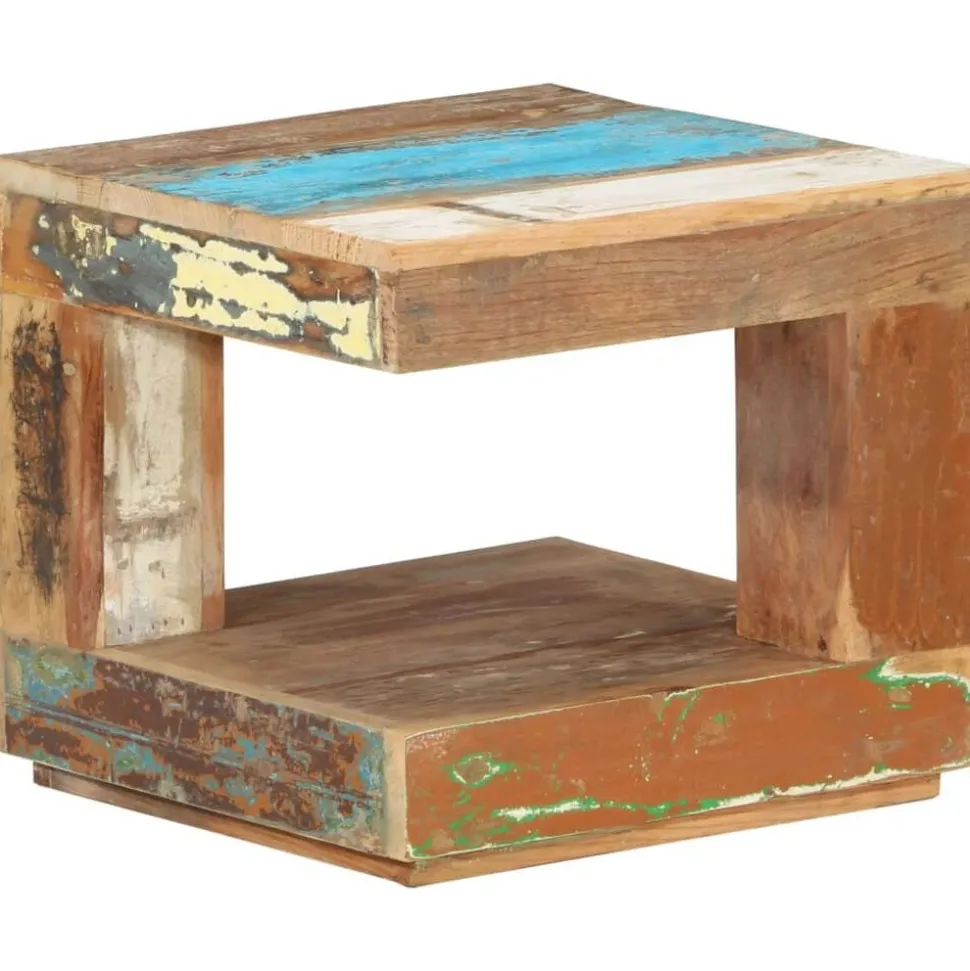 vidaXL Salontafel 45x45x40 cm massief gerecycled hout