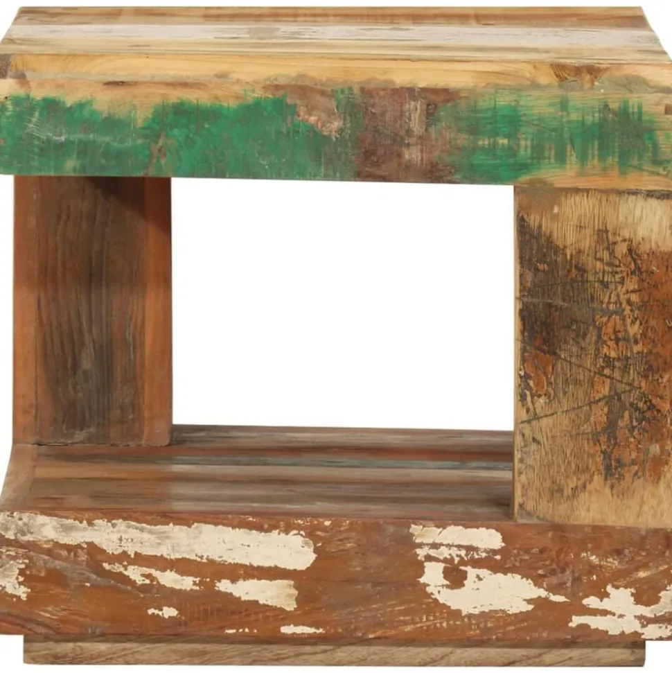 vidaXL Salontafel 45x45x40 cm massief gerecycled hout