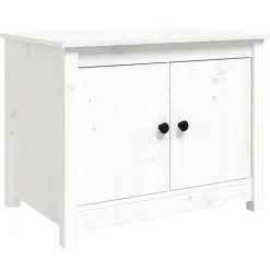 vidaXL Salontafel 71x49x55 cm massief grenenhout wit