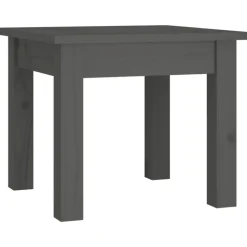 vidaXL Salontafel 35x35x30 cm massief grenenhout grijs