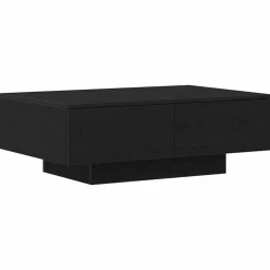 vidaXL Salontafel Zwart Eiken 90 x 60 x 31 cm Bewerkt hout