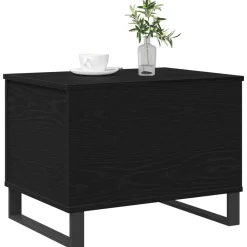 vidaXL Salontafel Zwart Eiken 60 x 44,5 x 45 cm