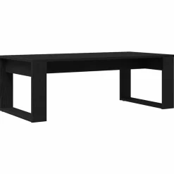 vidaXL Salontafel Zwart Eiken 102 x 50 x 35 cm Bewerkt hout