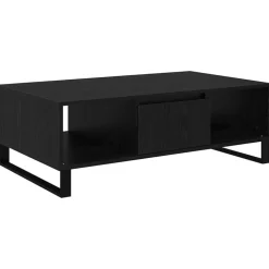 vidaXL Salontafel Zwart Eiken 104 x 60 x 35 cm Bewerkt hout