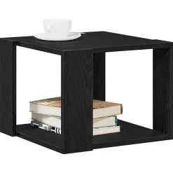 vidaXL Salontafel Zwart Eiken 40 x 40 x 30 cm Bewerkt hout