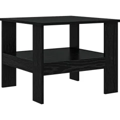 vidaXL Salontafel Zwart Eiken 57 x 55 x 45 cm Bewerkt hout