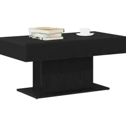vidaXL Salontafel Zwart Eiken 96 x 50 x 45 cm Bewerkt hout