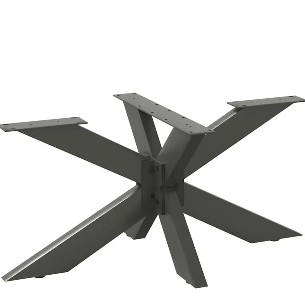 vidaXL Salontafelpoot spider vorm 98x58x(42-43) cm staal antraciet