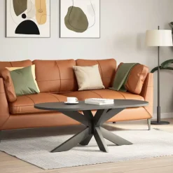 vidaXL Salontafelpoot spider vorm 98x58x(42-43) cm staal antraciet