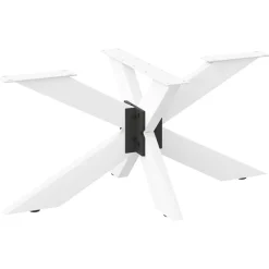 vidaXL Salontafelpoot spider vorm 98x58x(42-43) cm staal wit
