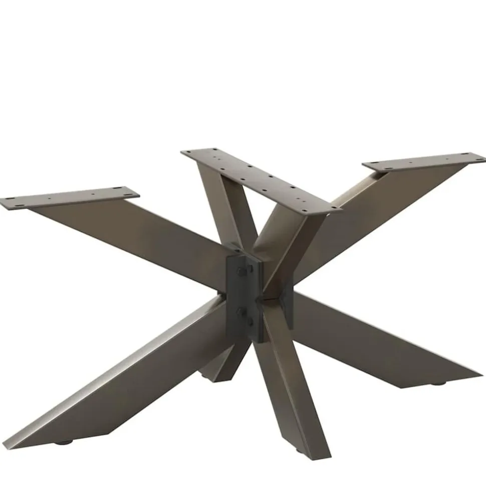 vidaXL Salontafelpoot spider vorm 98x58x(42-43) cm staal naturel