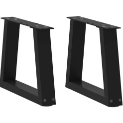 vidaXL Salontafelpoten 2 st V-vormig 30x(30-31,3) cm staal zwart