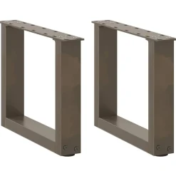 vidaXL Salontafelpoten 2 st U-vormig 30x(30-31) cm staal naturel