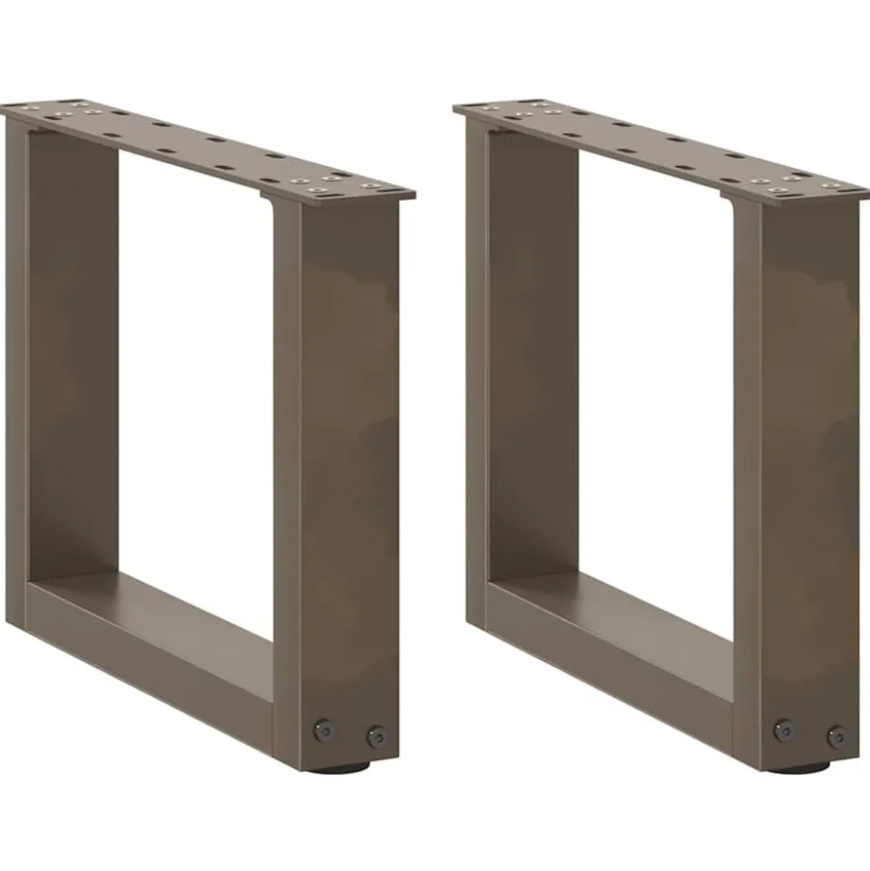 vidaXL Salontafelpoten 2 st U-vormig 30x(30-31) cm staal naturel