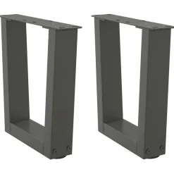 vidaXL Salontafelpoten 2 st V-vormig 30x(30-31,3) cm staal antraciet