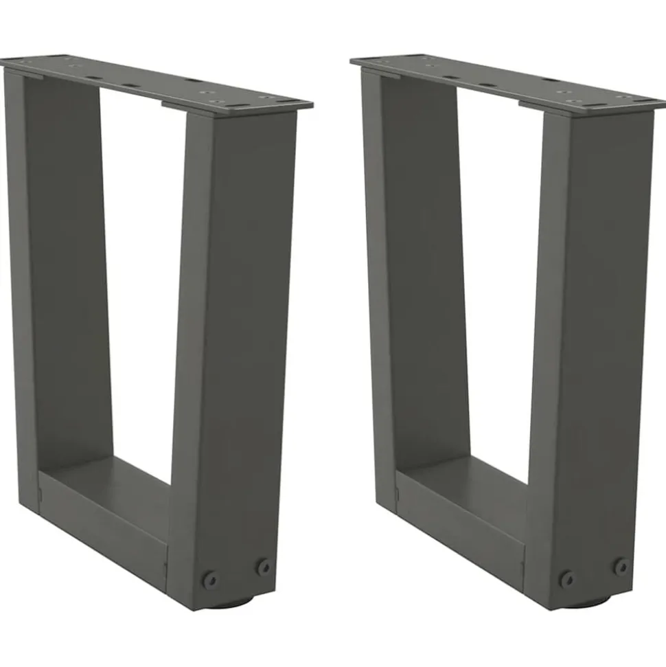 vidaXL Salontafelpoten 2 st V-vormig 30x(30-31,3) cm staal antraciet