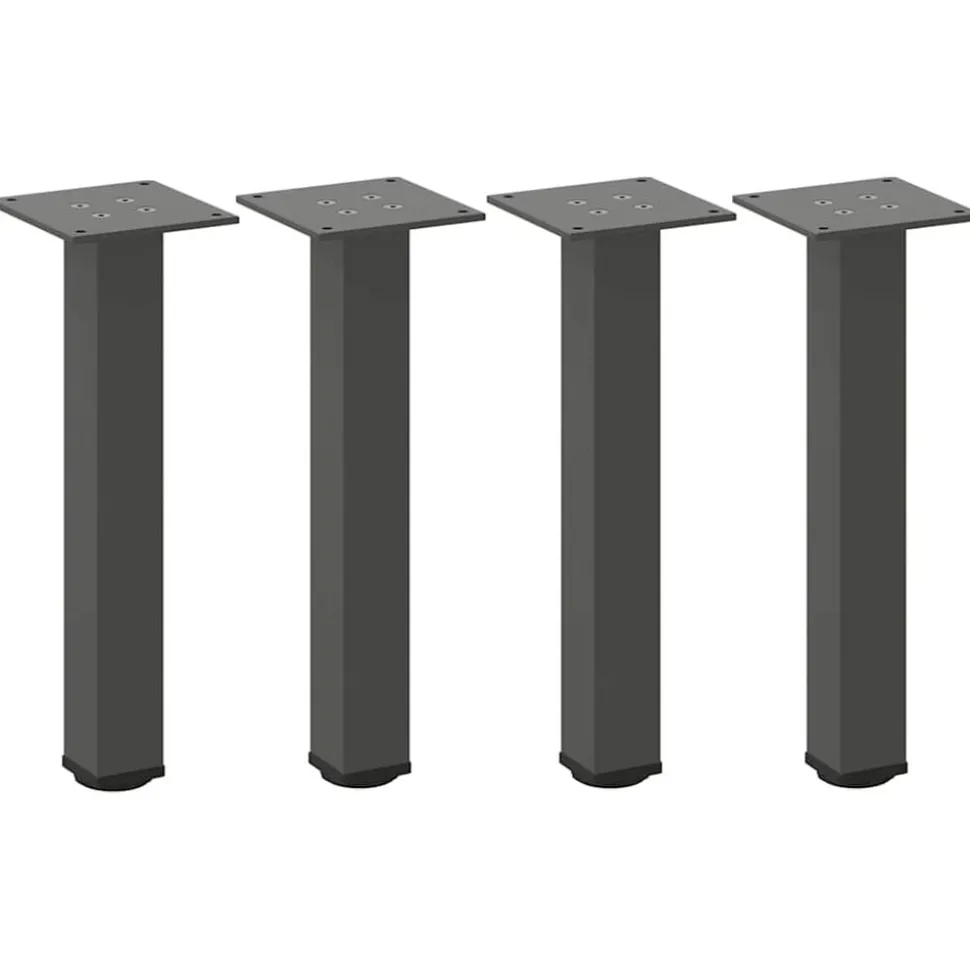 vidaXL Salontafelpoten 4 st 30-32 cm staal antraciet