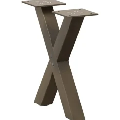 vidaXL Salontafelpoten 2 st X-vormig 30x(30-31) cm staal naturel