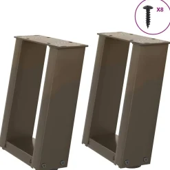 vidaXL Salontafelpoten 2 st U-vormig 30x(30-31) cm staal naturel