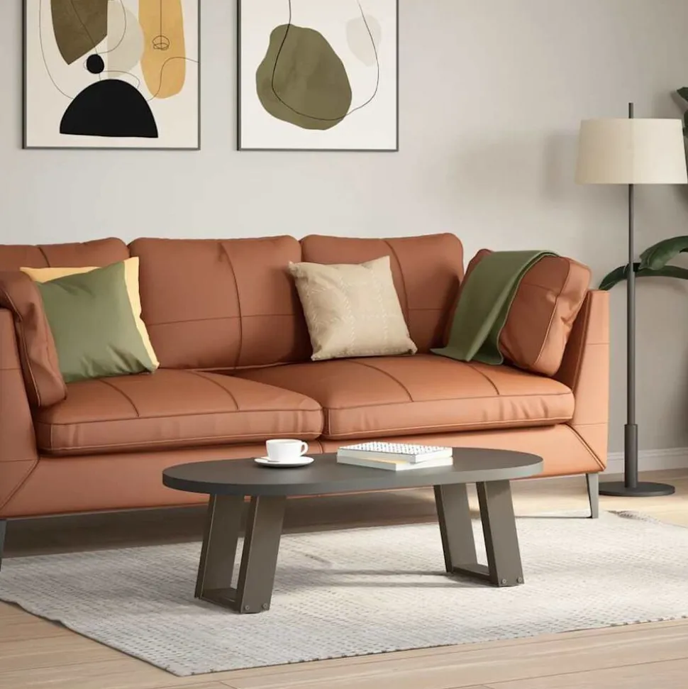vidaXL Salontafelpoten 2 st U-vormig 30x(30-31) cm staal naturel
