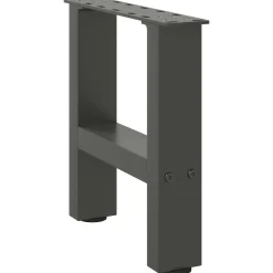 vidaXL Salontafelpoten 2 st 30x(30-31) cm staal antracietkleurig