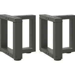vidaXL Salontafelpoten 2 st T-vormig 30x25x(30-31) cm staal antraciet