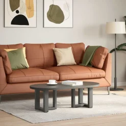 vidaXL Salontafelpoten 2 st T-vormig 30x25x(30-31) cm staal antraciet
