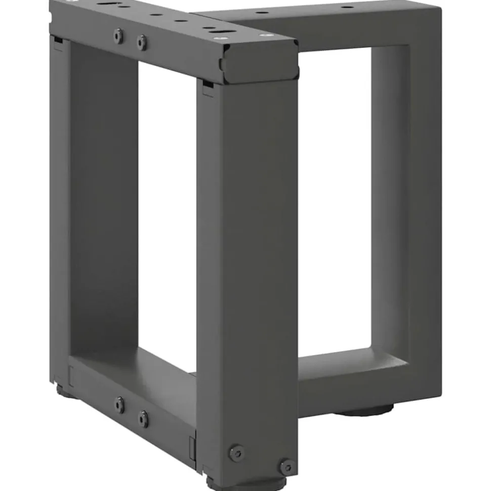 vidaXL Salontafelpoten 2 st T-vormig 30x25x(30-31) cm staal antraciet