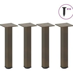 vidaXL Salontafelpoten 4 st 30-32 cm staal naturel