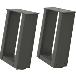 vidaXL Salontafelpoten 2 st U-vormig 30x(30-31) cm staal antraciet