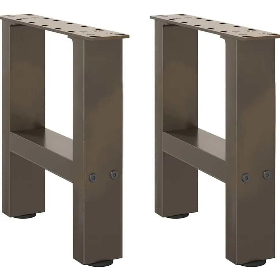 vidaXL Salontafelpoten 2 st 30x (30-31) cm staal naturel staal