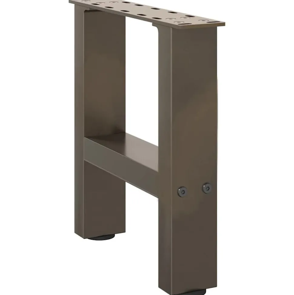 vidaXL Salontafelpoten 2 st 30x (30-31) cm staal naturel staal