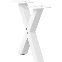 vidaXL Salontafelpoten 2 st X-vormig 30x(30-31) cm staal wit
